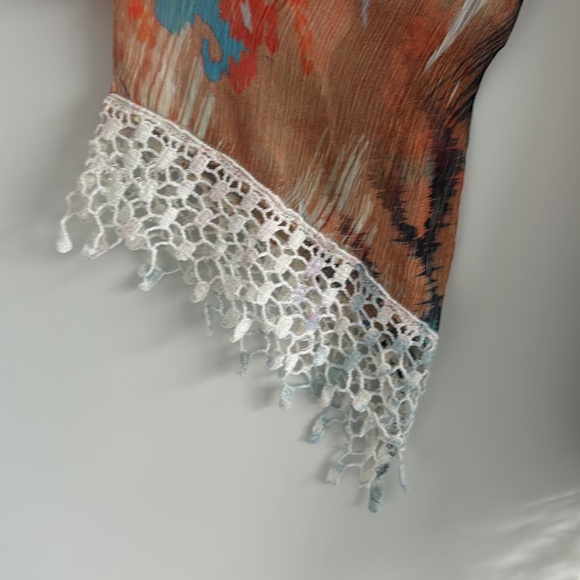 Harlow Zee Colourful lace trim top XS - Picture 2 of 5